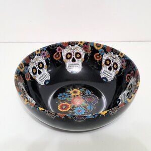NEW RARE Williams Sonoma Day of the Dead Large Candy Bowl 9 1/4" d 3 1/4" h